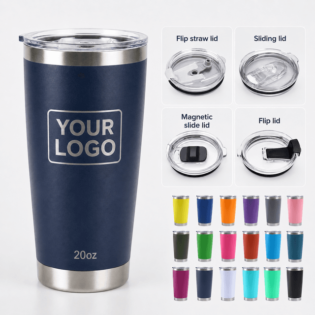 custom 20oz stainless steel coffee tumbler