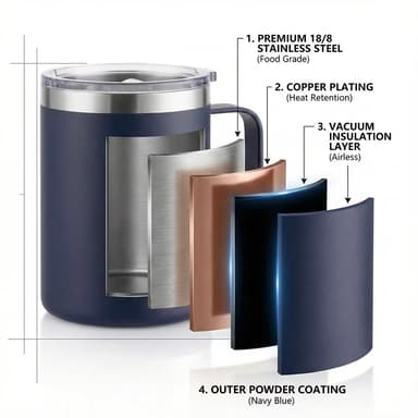 Custom 14oz Leak Proof Straw Lid Coffee Cup thumbnail 4