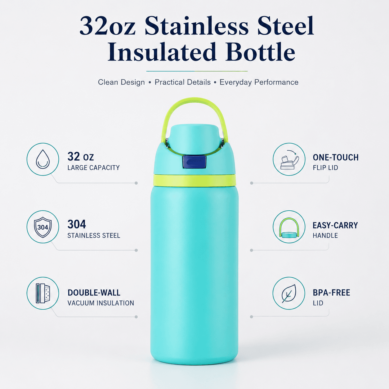 Wholesale 24oz/32oz Insulated Sports Bottle thumbnail 2