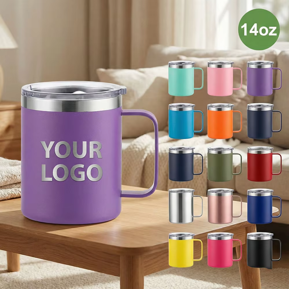 Custom 14oz Leak Proof Straw Lid Coffee Cup thumbnail 2