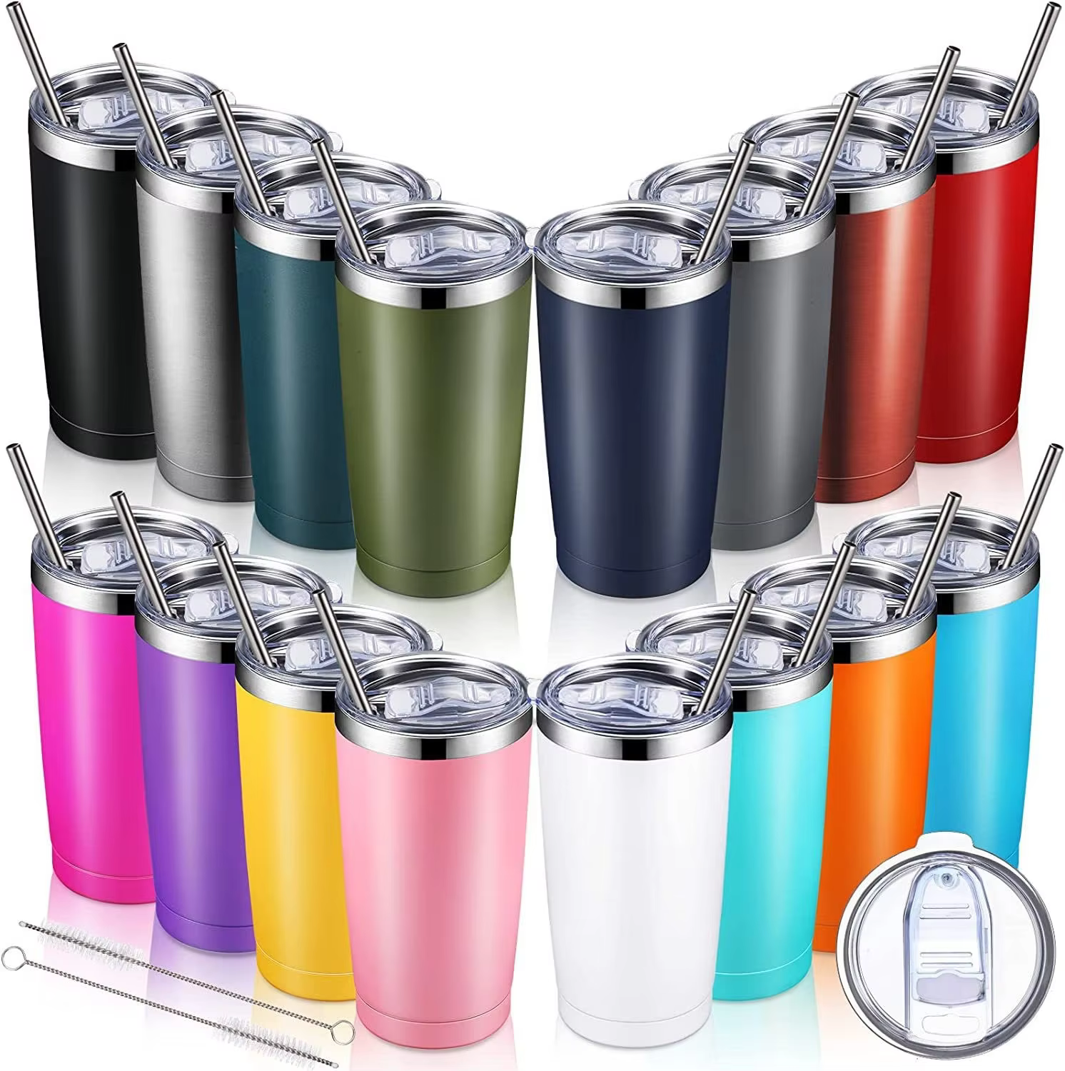 Custom 20oz Insulated Straw Lid Tumbler thumbnail 4
