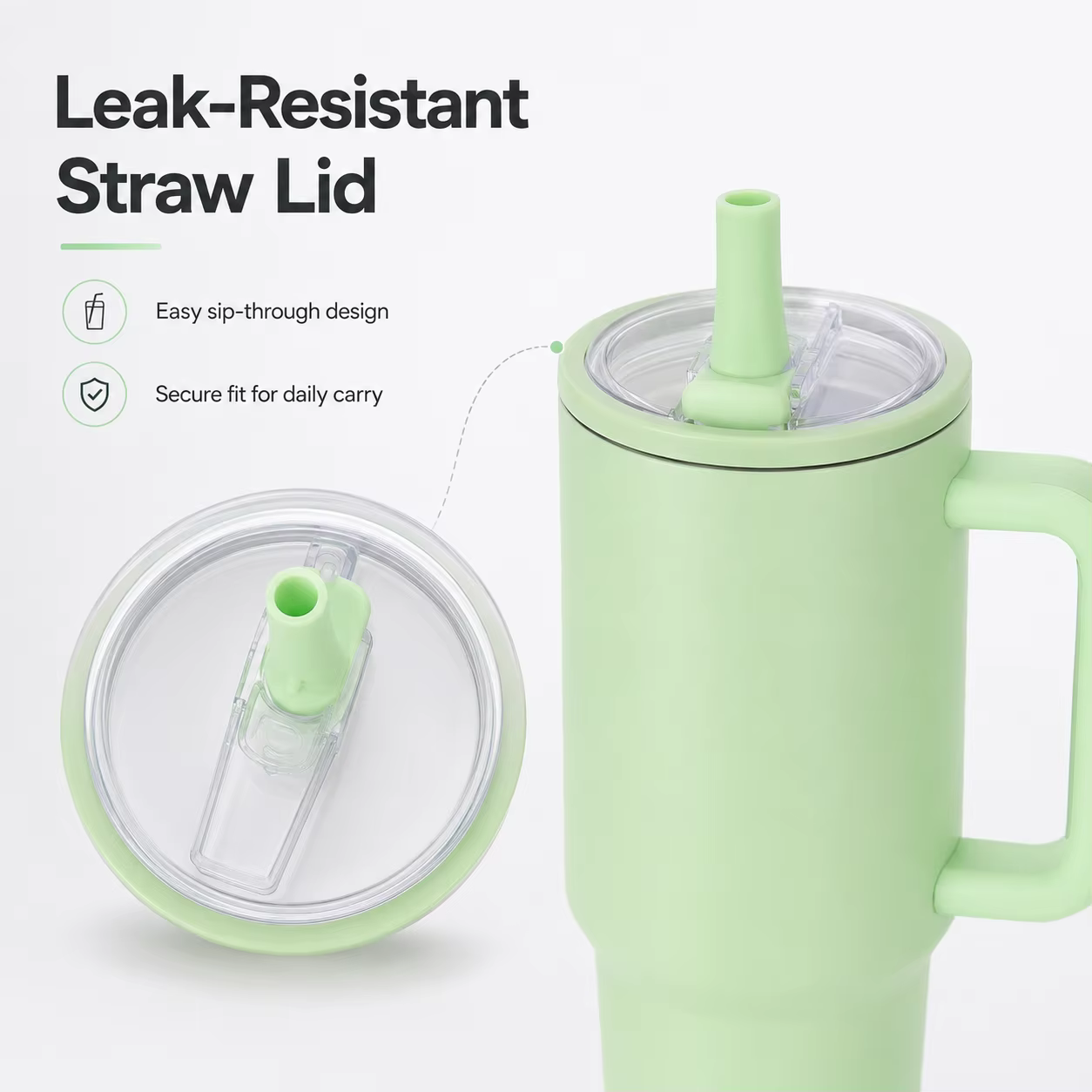 Custom 40oz Straw Lid Frosted Water Bottle thumbnail 3