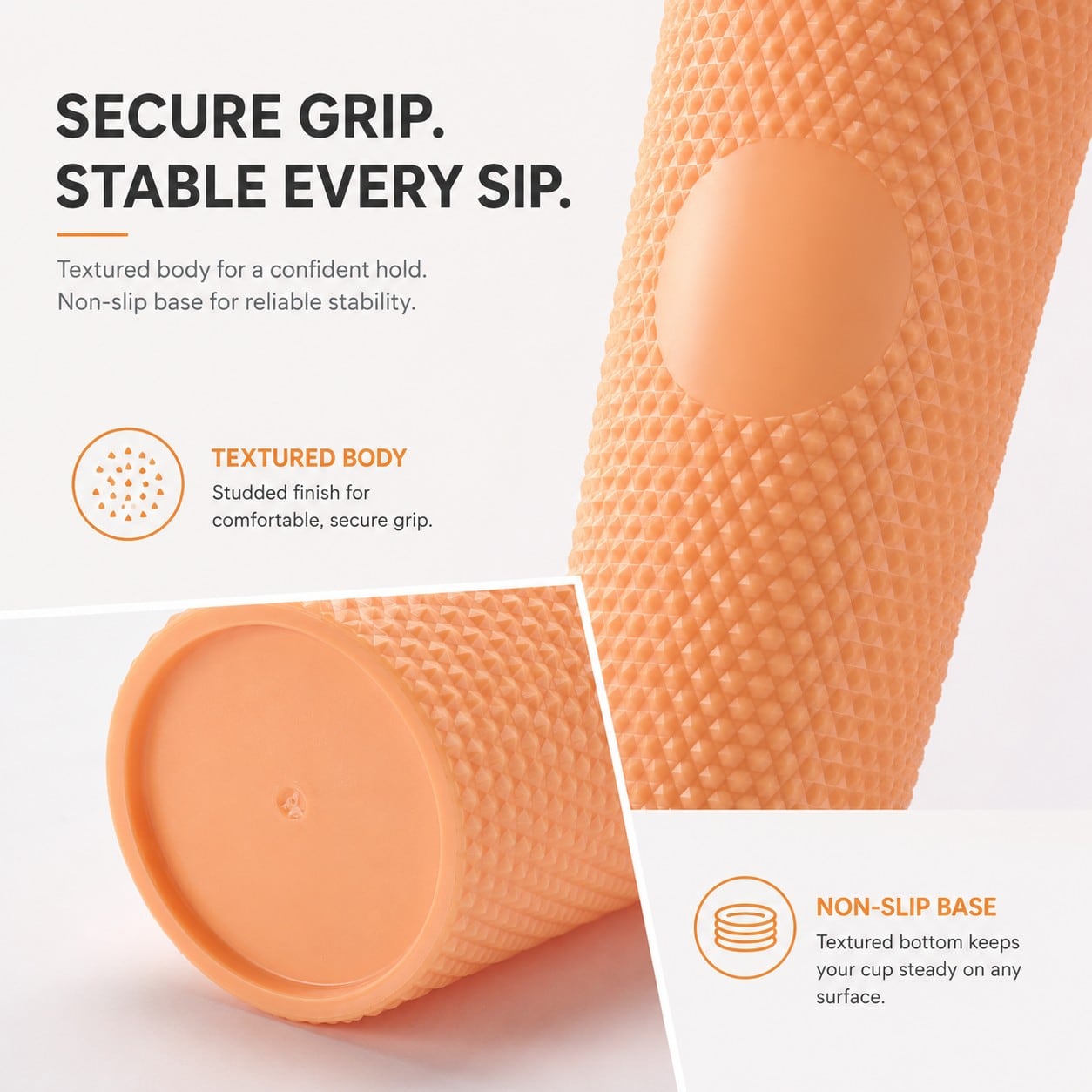 Custom 750ml Textured Plastic Tumbler thumbnail 3