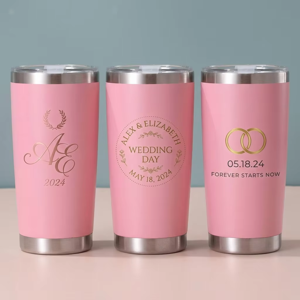 Custom Vacuum Insulated Wedding Gift Tumbler thumbnail 1