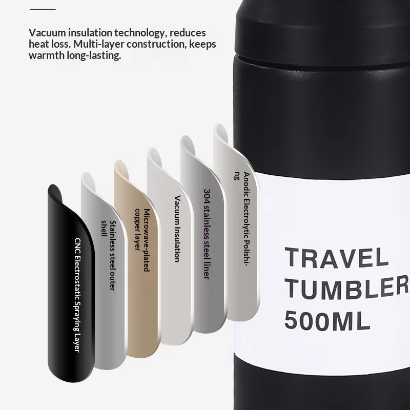 custom logo handle stainless steel tumbler detail image 2