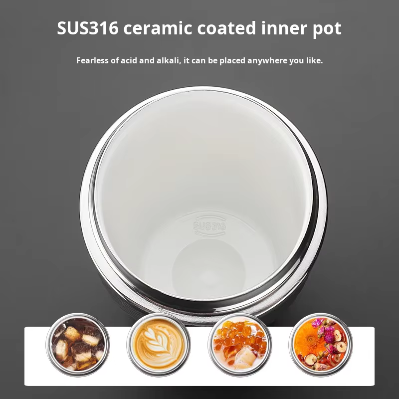 custom vacuum insulated stainless steel coffee cup detail image 2