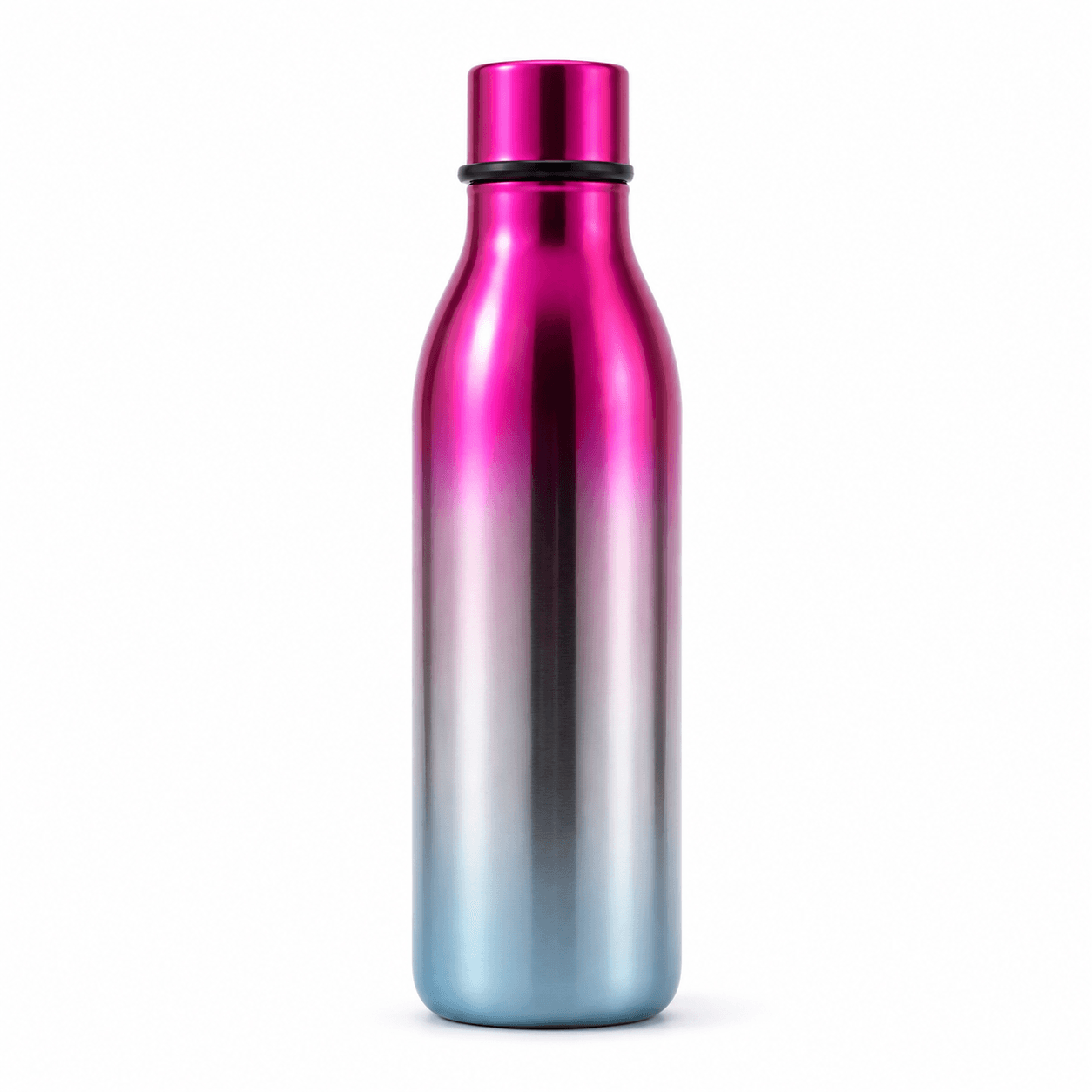 Electroplating finish sample on OxyDiary bottle
