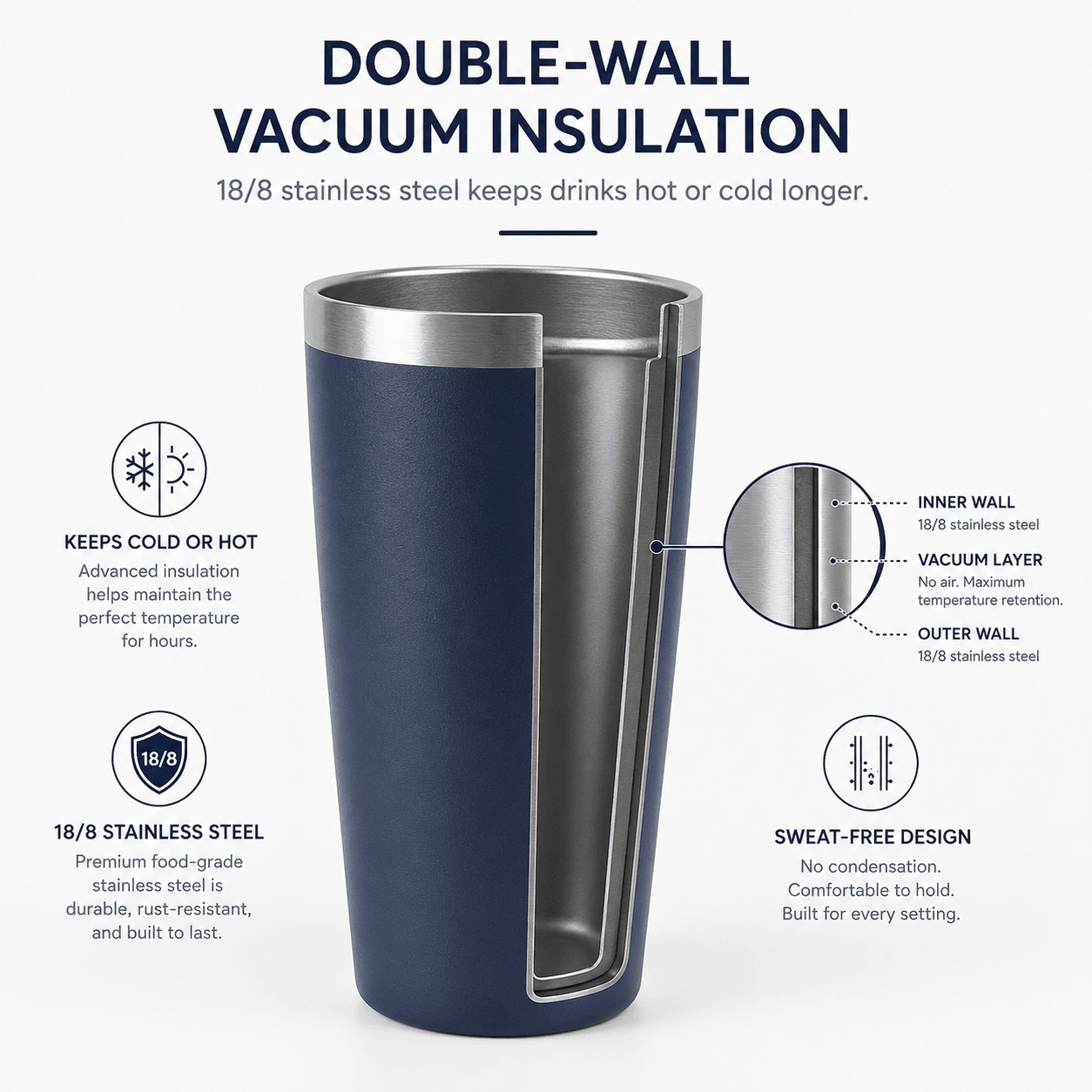 custom 20oz stainless steel coffee tumbler detail image 3