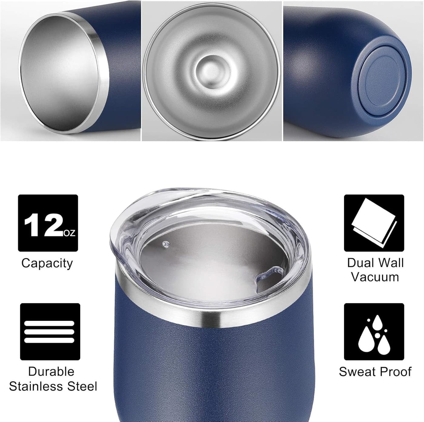 custom leak proof stainless steel coffee cup 12oz detail image 2