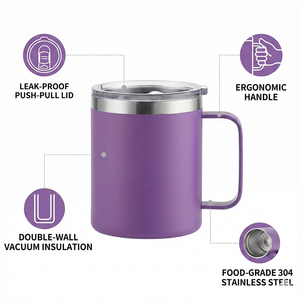 custom leak proof straw lid stainless steel coffee cup 14oz application scenario 2