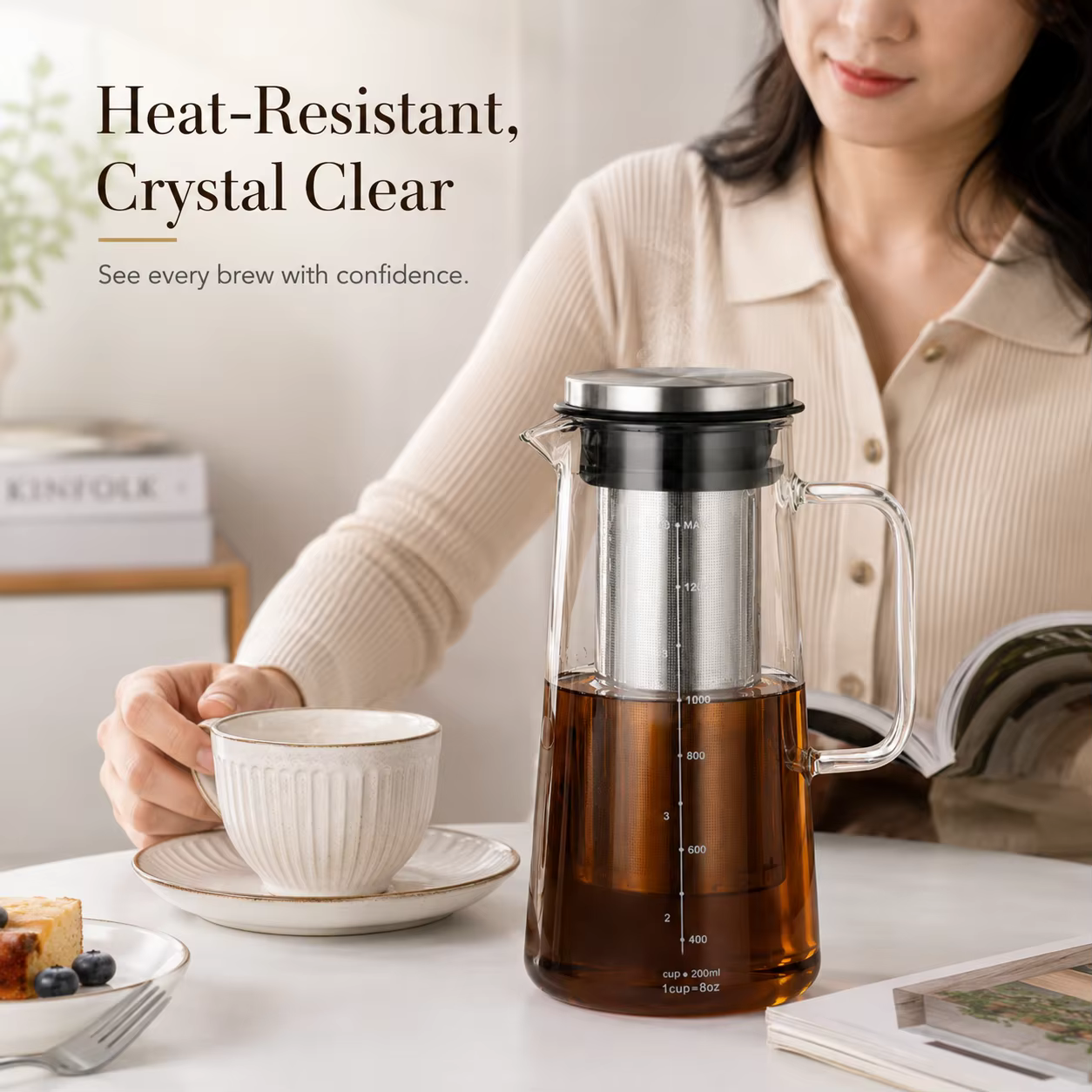 custom frosted stainless steel coffee cup 1l application scenario 2