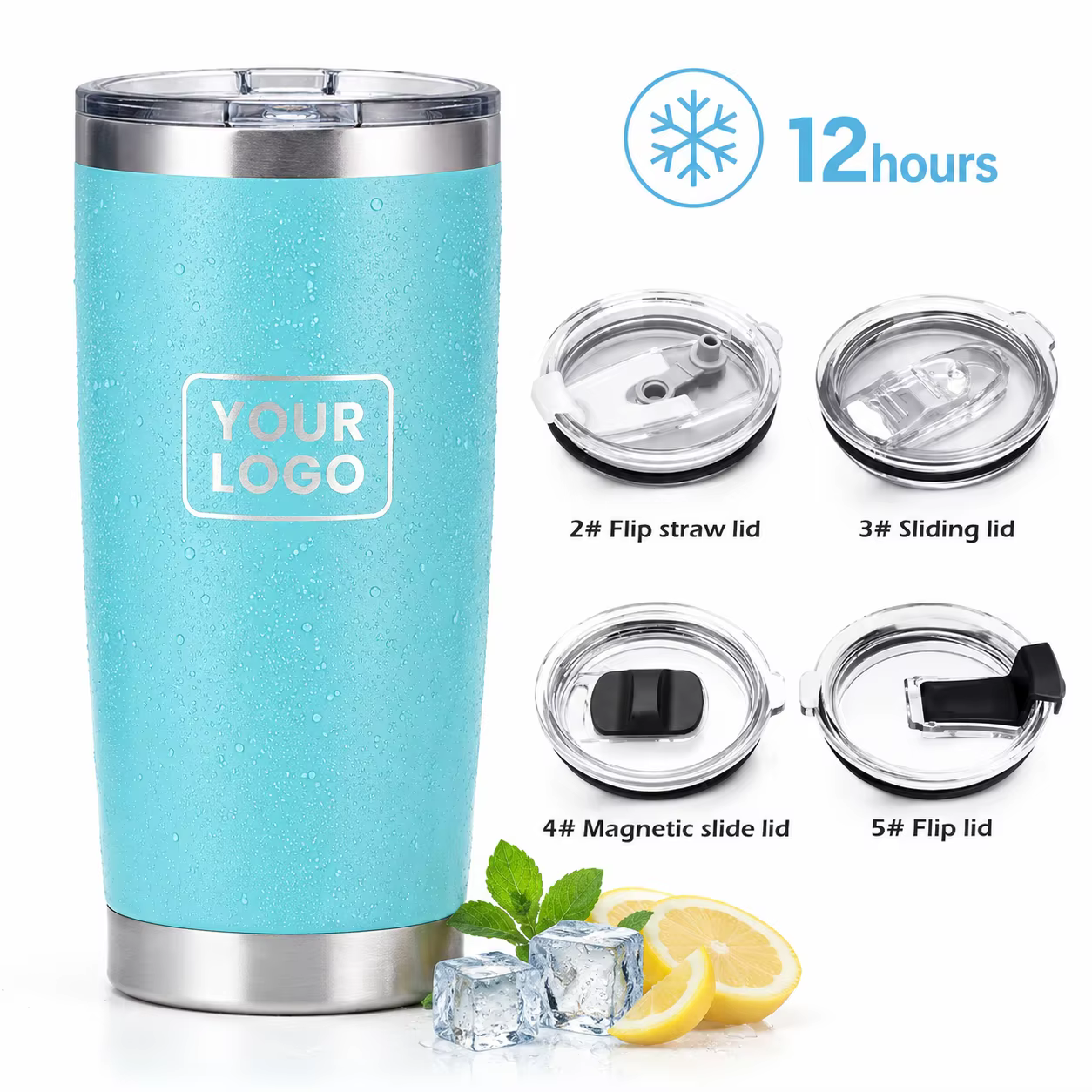 Custom 20oz Insulated Straw Lid Tumbler main product image