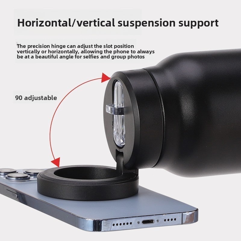 wholesale magnetic phone holder stainless steel sports bottle 24oz detail image 3