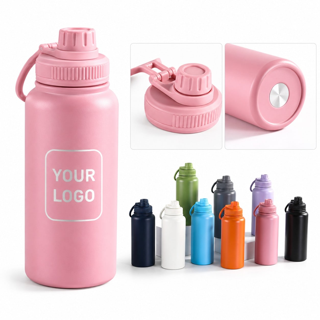 custom stainless steel sports bottle 32oz