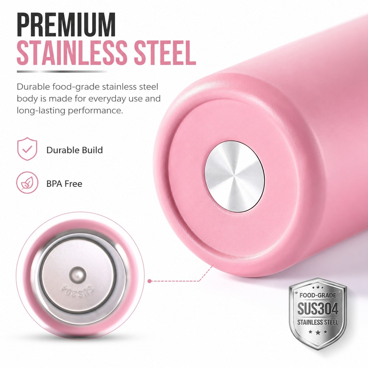 custom stainless steel sports bottle 32oz detail image 3