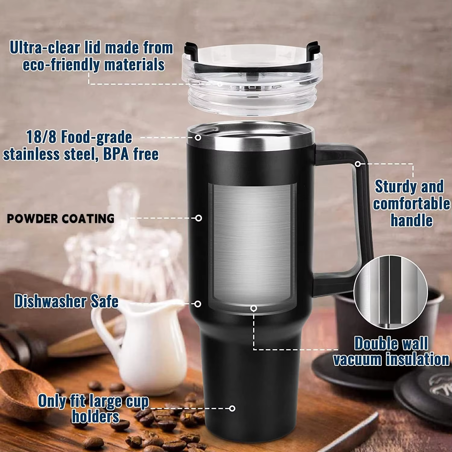 wholesale leak proof stainless steel tumbler 40oz detail image 2