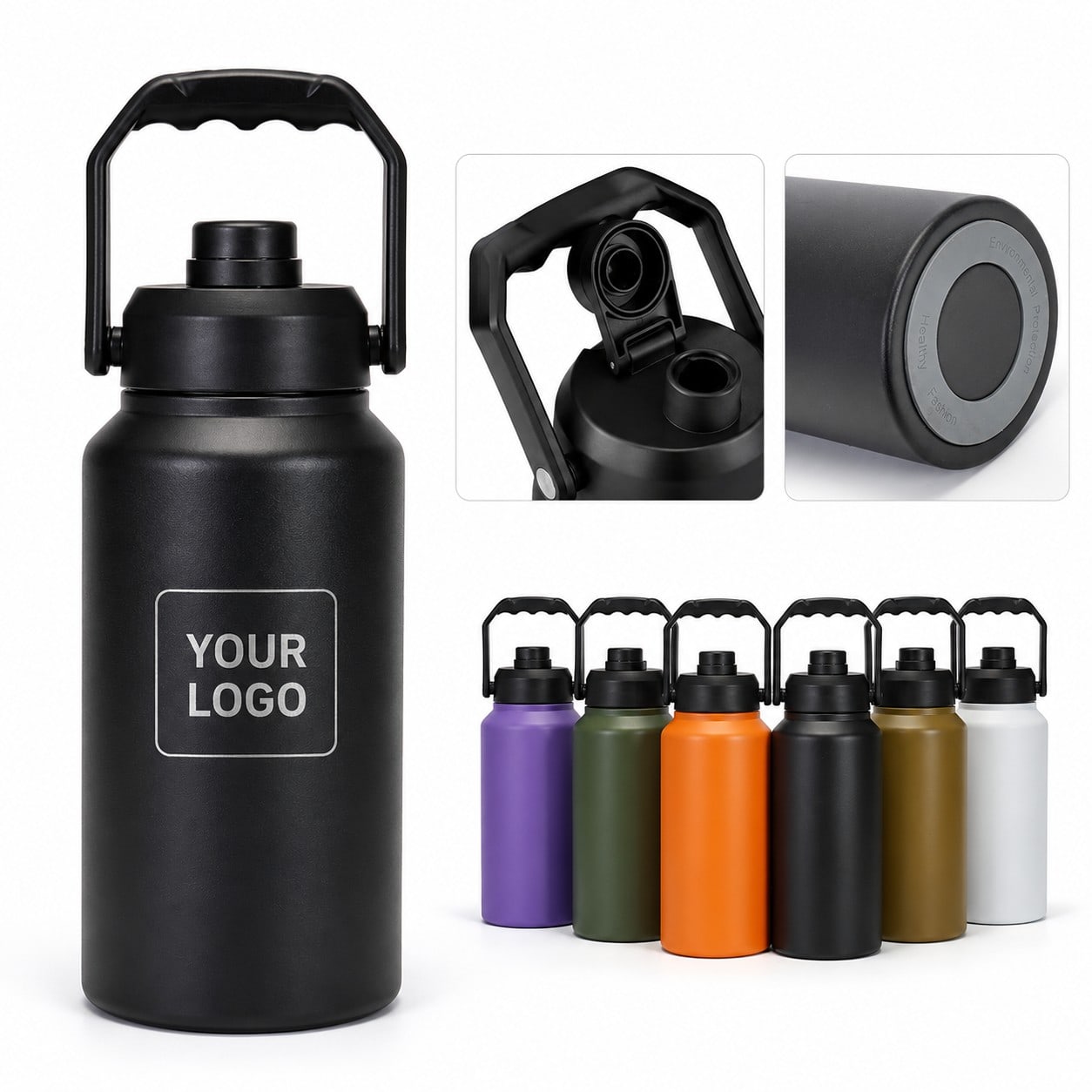 wholesale travel stainless steel coffee cup 64oz