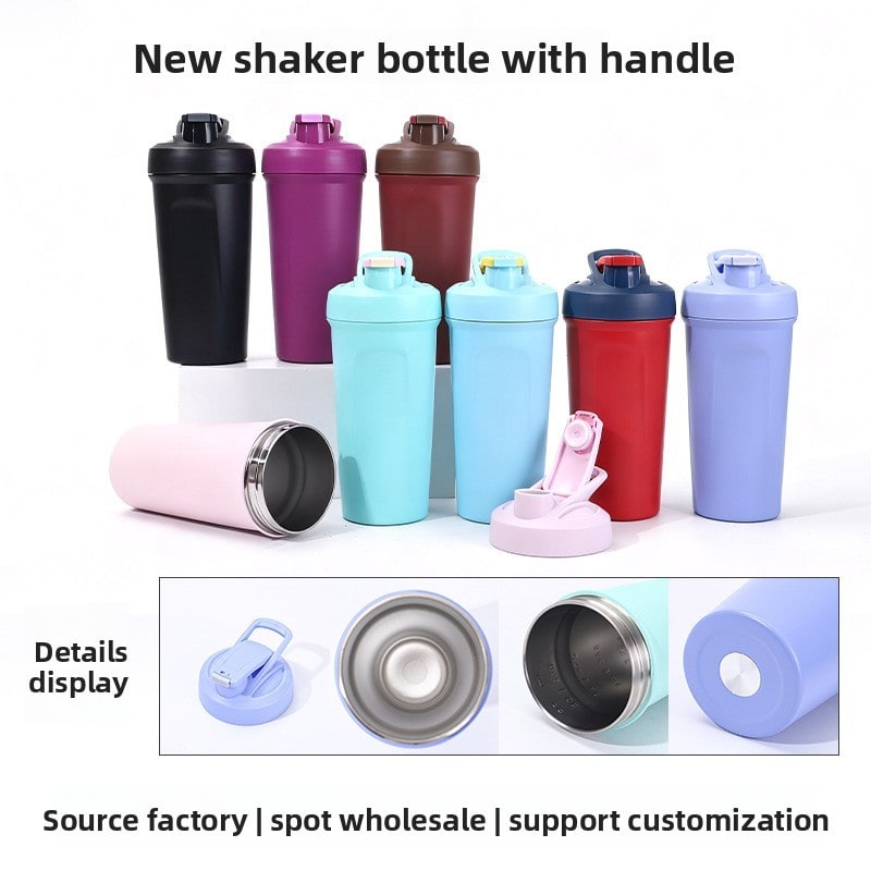 custom logo shaker stainless steel sports bottle 710mL detail image 2