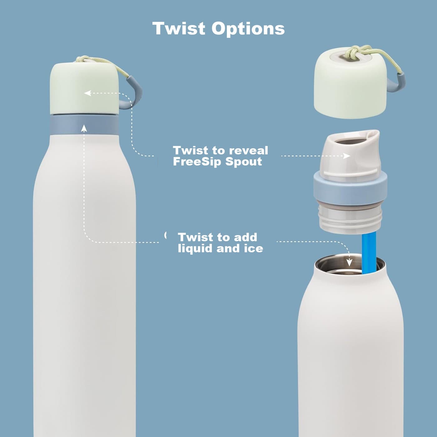custom leak proof kids stainless steel water bottle detail image 3