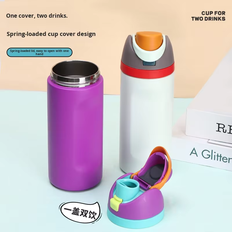 custom leak proof gift set stainless steel tumbler detail image 3