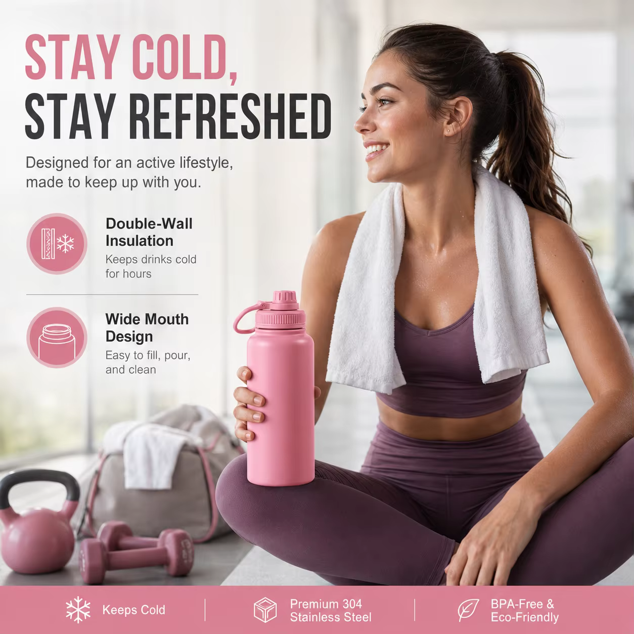 wholesale leak proof straw lid stainless steel tumbler application scenario 2