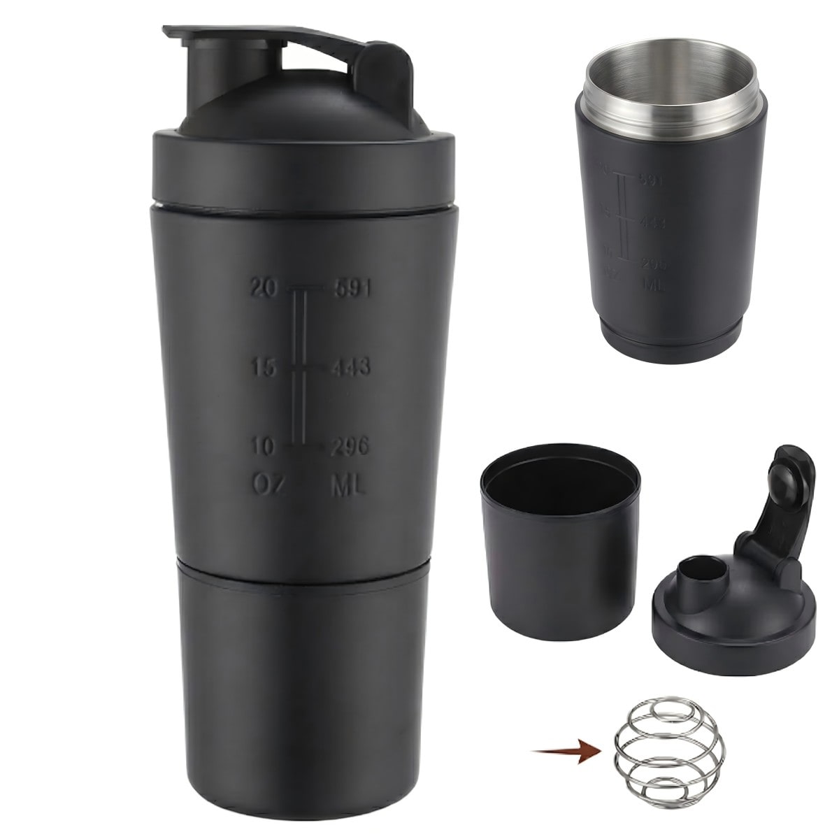 custom shaker stainless steel sports bottle detail image 1