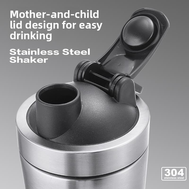 wholesale shaker stainless steel sports bottle detail image 2