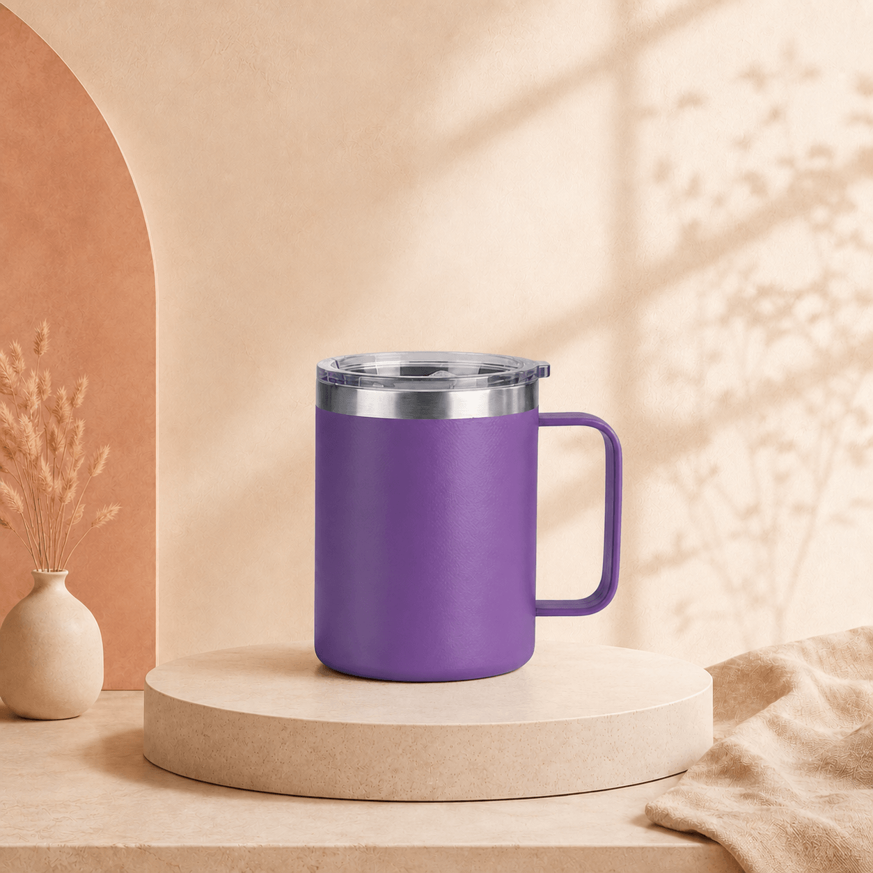custom leak proof straw lid stainless steel coffee cup 14oz detail image 1