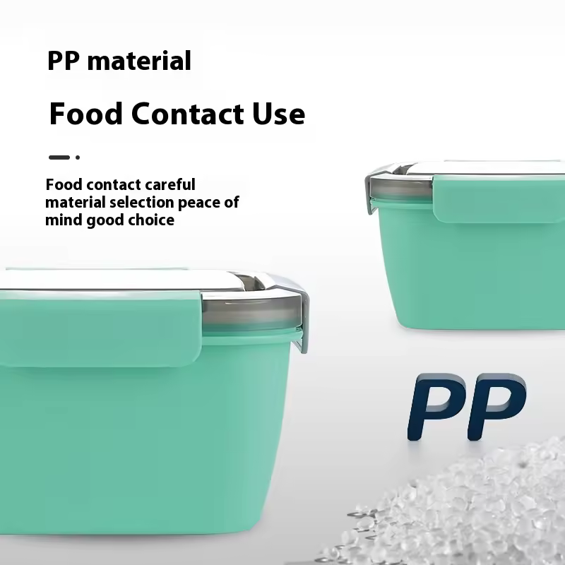 large capacity PP four-sided buckle lunch box detail image 2