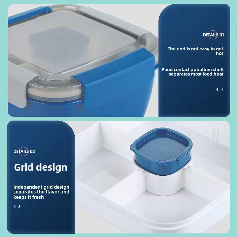 large capacity PP four-sided buckle lunch box application scenario 2