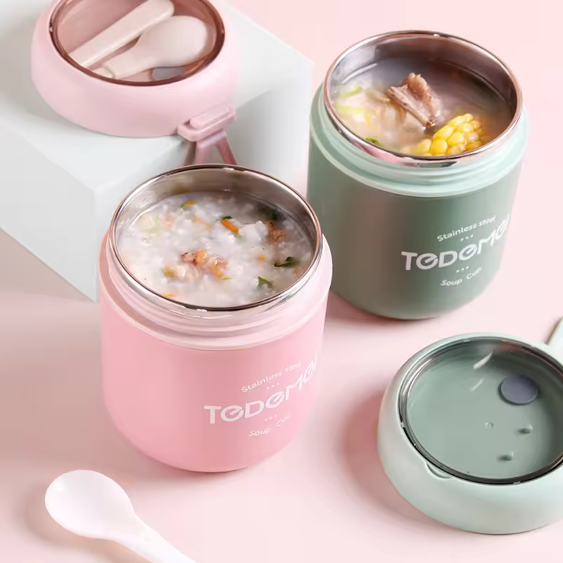 portable stainless steel insulated lunch cup detail image 3